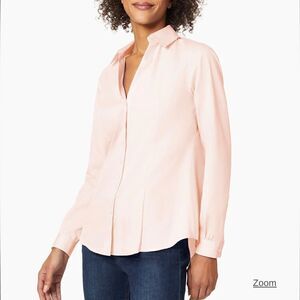 ELIE TAHARI pink button up blouse